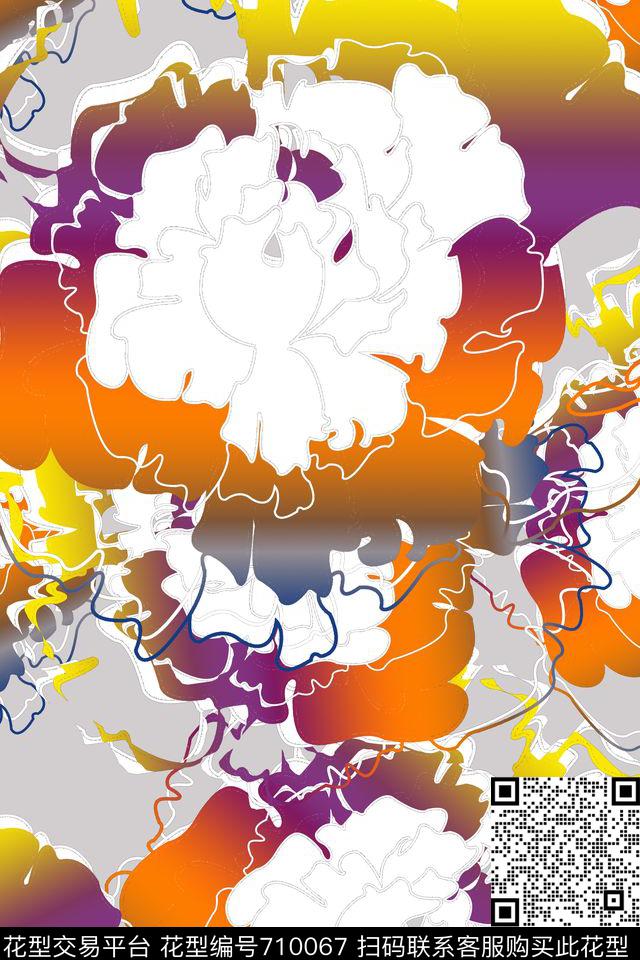 乱花花卉710070数码印花华亿平台下载（图片编号: 710067） - 瓦栏（Walan）