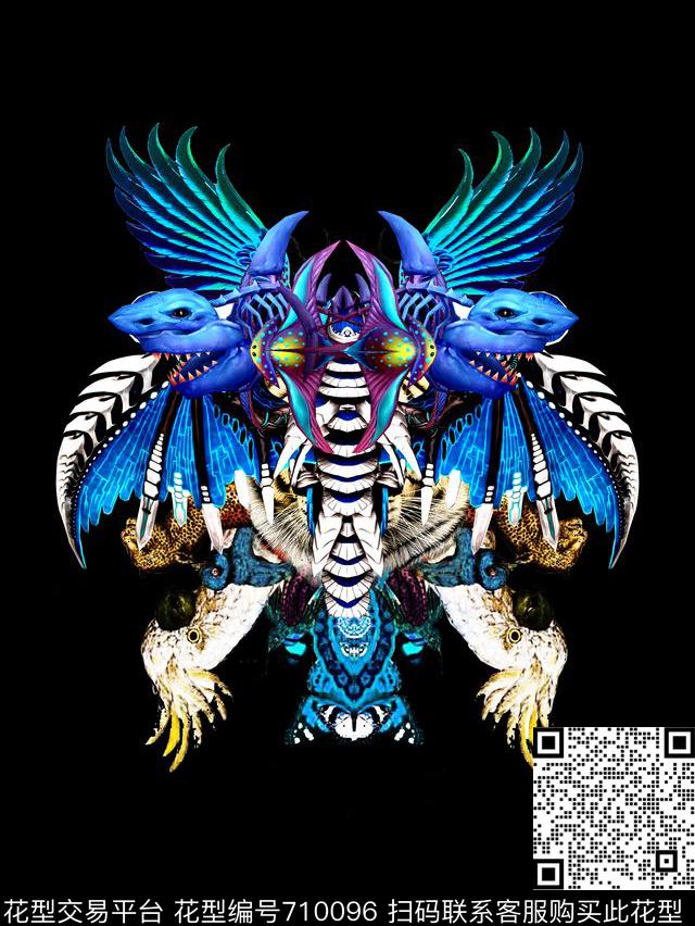 夹克外套潮牌男装潮流男装数码印花华亿平台下载（图片编号: 710096） - 瓦栏（Walan）