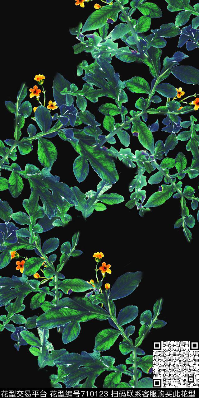 乱花花朵花卉数码印花华亿平台下载（图片编号: 710123） - 瓦栏（Walan）