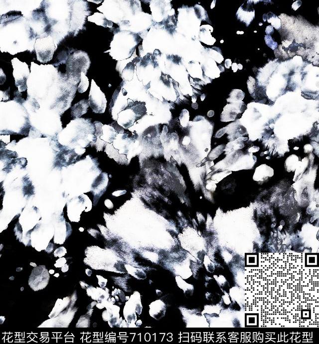 油墨笔触纹理数码印花华亿平台下载（图片编号: 710173） - 瓦栏（Walan）