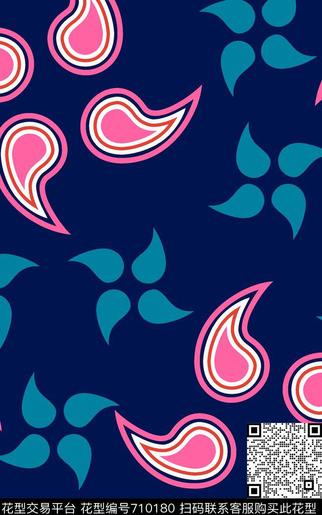 花卉简约花卉0分色区传统印花华亿平台下载（图片编号: 710180） - 瓦栏（Walan）