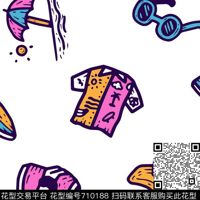 雨伞帽子趣味童装传统印花华亿平台下载（图片编号: 710188） - 瓦栏（Walan）