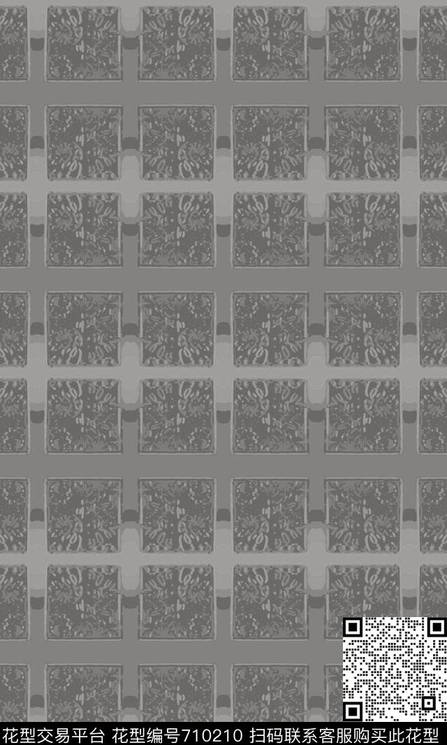 沙发布创意格子美丽窗帘家纺传统印花华亿平台下载（图片编号: 710210） - 瓦栏（Walan）