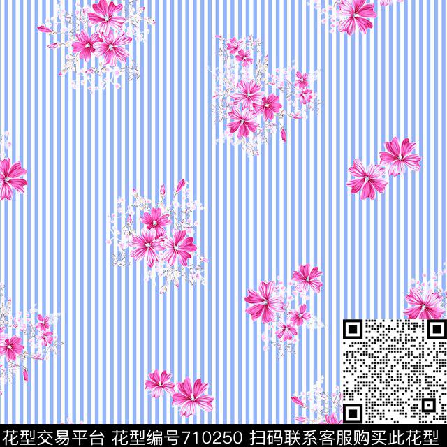 花卉时尚大方数码印花华亿平台下载（图片编号: 710250） - 瓦栏（Walan）