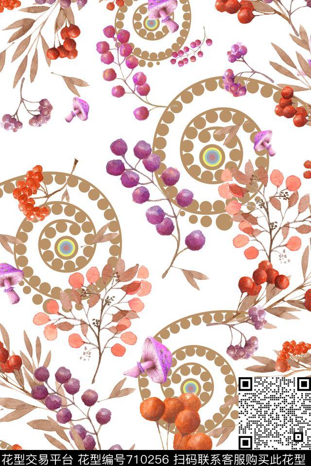 乱花零点--女装花卉数码印花华亿平台下载（图片编号: 710256） - 瓦栏（Walan）