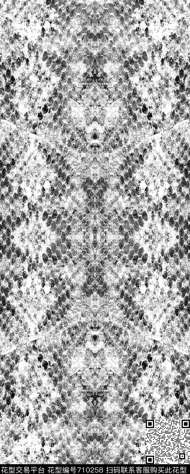 仿真蛇纹七彩蛇纹鱼鳞纹数码印花华亿平台下载（图片编号: 710258） - 瓦栏（Walan）