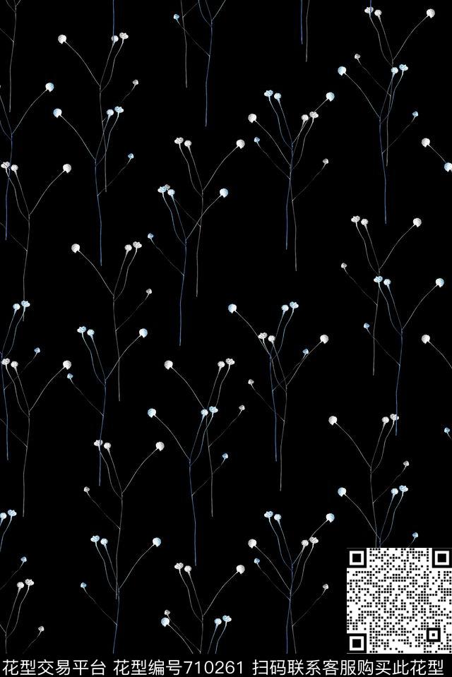 小碎花花朵花卉传统印花华亿平台下载（图片编号: 710261） - 瓦栏（Walan）