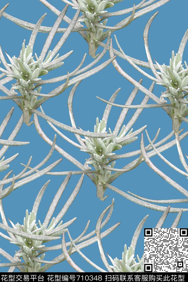 1抽象植物印花满版女装裙子印花春夏清爽印花数码印花华亿平台下载（图片编号: 710348） - 瓦栏（Walan）