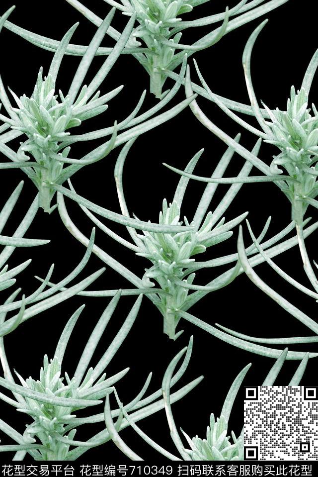 1抽象植物印花满版女装裙子印花春夏清爽印花数码印花华亿平台下载（图片编号: 710349） - 瓦栏（Walan）