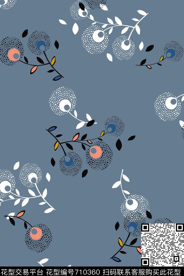 休闲男装抽象花卉女装花传统印花华亿平台下载（图片编号: 710360） - 瓦栏（Walan）