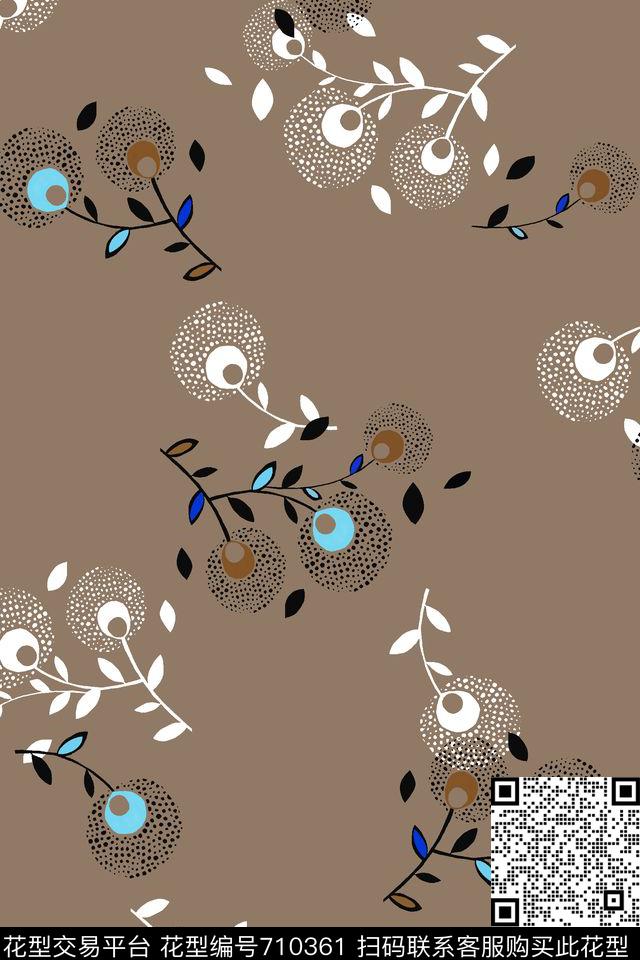 休闲男装抽象花卉女装花传统印花华亿平台下载（图片编号: 710361） - 瓦栏（Walan）
