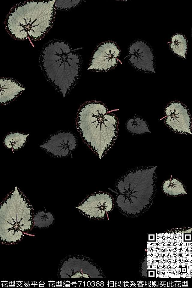 树叶纹理男装羽绒服男装外套数码印花华亿平台下载（图片编号: 710368） - 瓦栏（Walan）