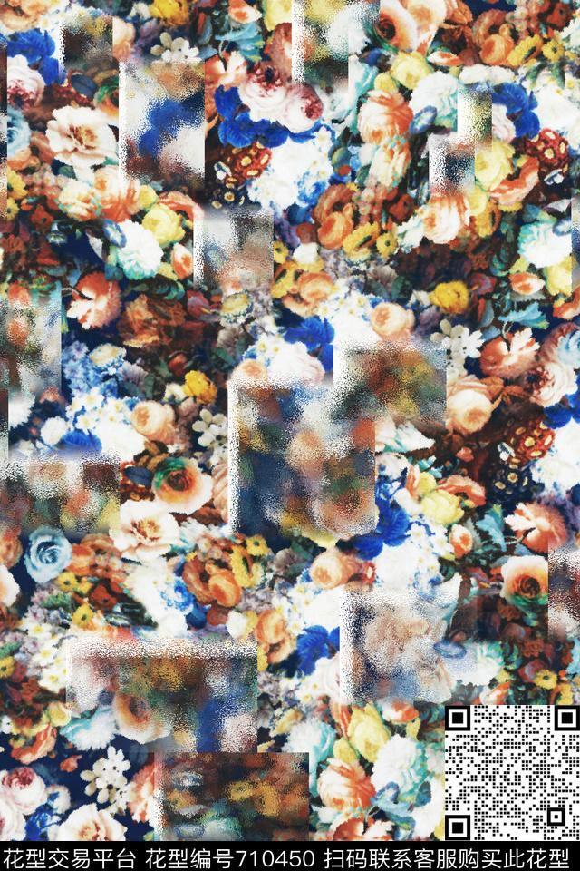 大花兰花花卉数码印花华亿平台下载（图片编号: 710450） - 瓦栏（Walan）