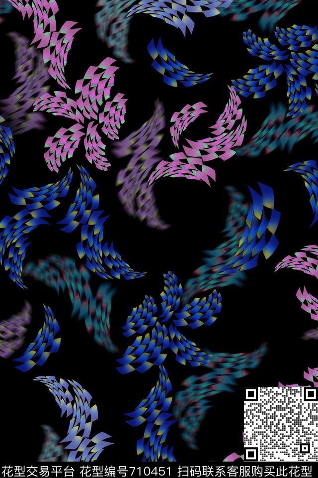 菱形不规则几何几何数码印花华亿平台下载（图片编号: 710451） - 瓦栏（Walan）