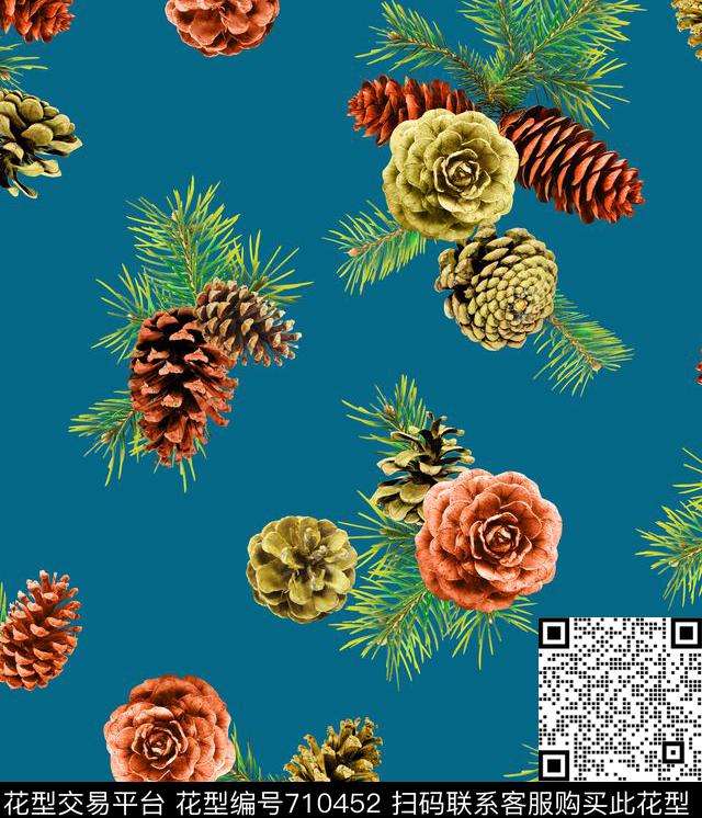 大花花朵花卉数码印花华亿平台下载（图片编号: 710452） - 瓦栏（Walan）