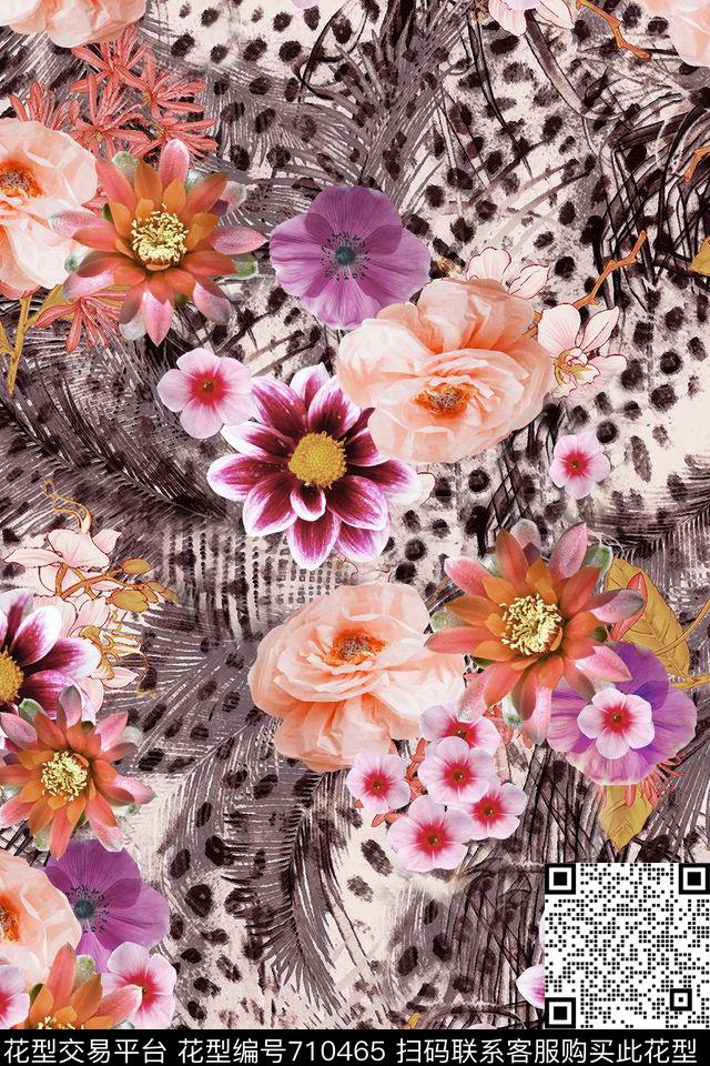 大花花豹子数码印花华亿平台下载（图片编号: 710465） - 瓦栏（Walan）