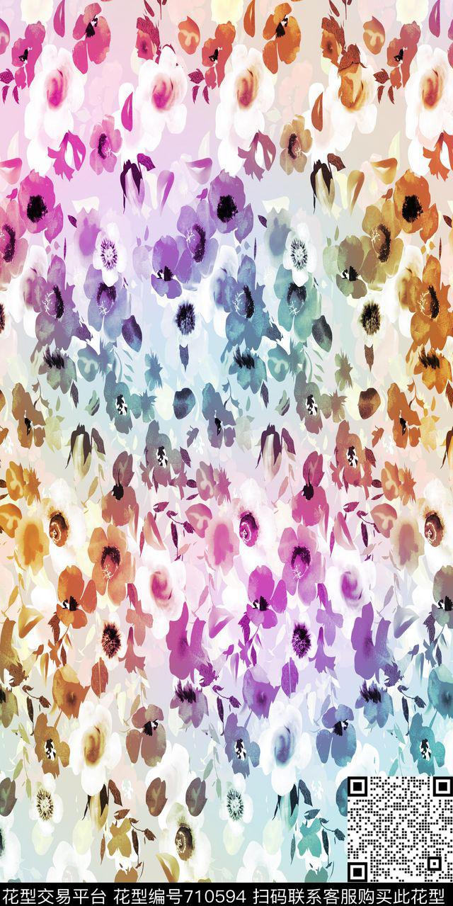 乱花小碎花花卉数码印花华亿平台下载（图片编号: 710594） - 瓦栏（Walan）