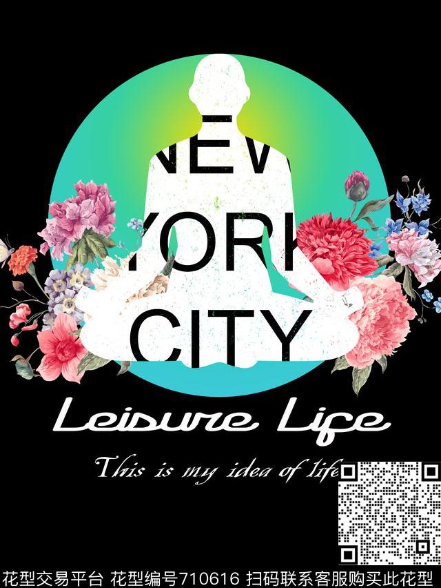 休闲前胸t恤数码印花华亿平台下载（图片编号: 710616） - 瓦栏（Walan）