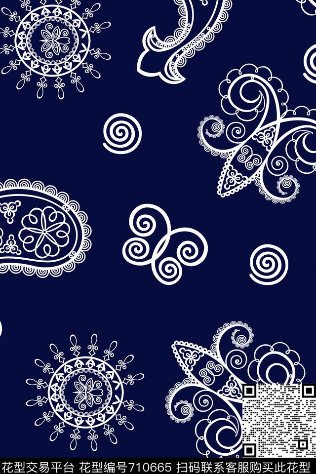 抽象纹理形状数码印花华亿平台下载（图片编号: 710665） - 瓦栏（Walan）