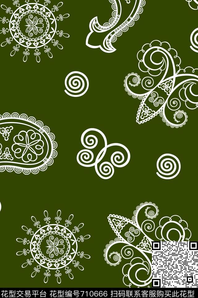 抽象纹理形状数码印花华亿平台下载（图片编号: 710666） - 瓦栏（Walan）