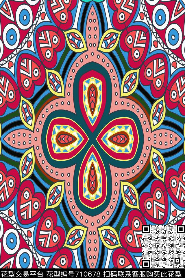 纹理抽象形状数码印花华亿平台下载（图片编号: 710678） - 瓦栏（Walan）