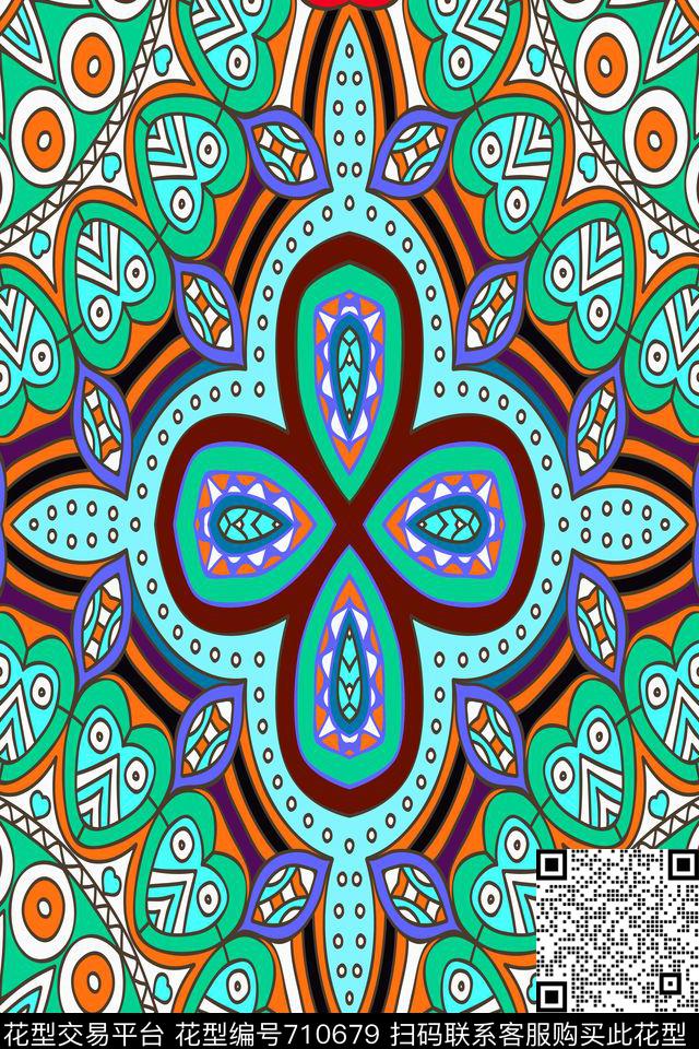 纹理抽象形状数码印花华亿平台下载（图片编号: 710679） - 瓦栏（Walan）