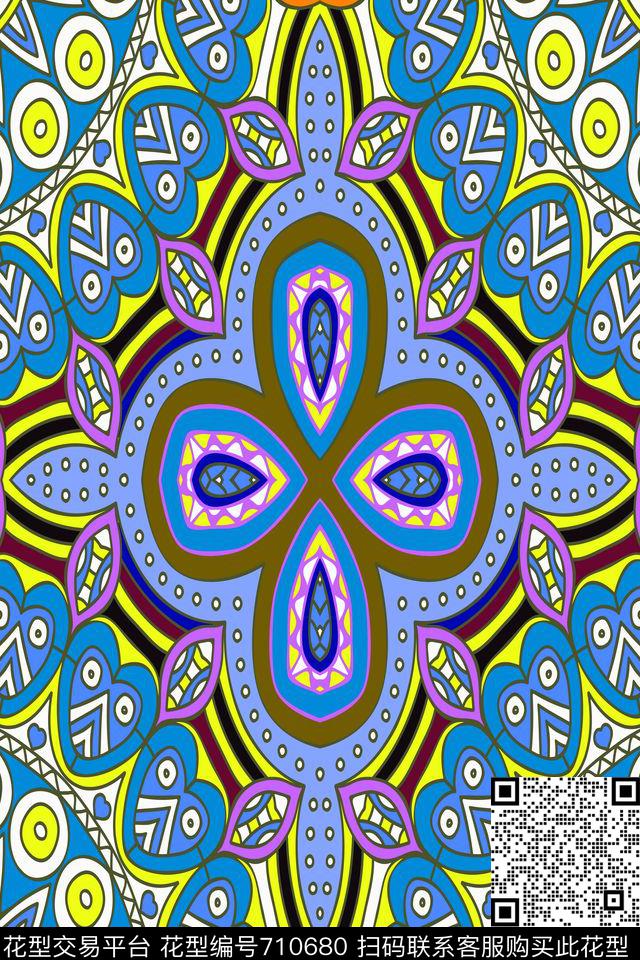 纹理抽象形状数码印花华亿平台下载（图片编号: 710680） - 瓦栏（Walan）