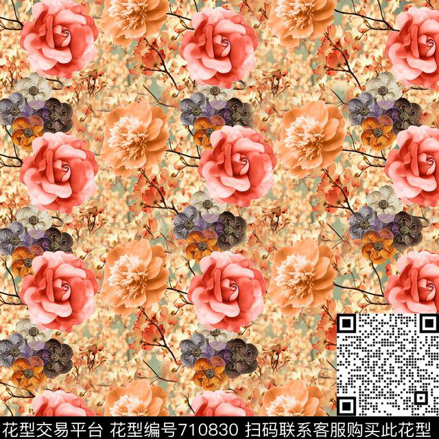 flowercolorisecolorfull数码印花华亿平台下载（图片编号: 710830） - 瓦栏（Walan）