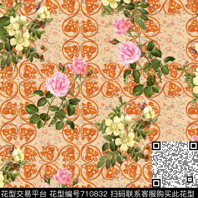 colorfullcoloriseflower数码印花华亿平台下载（图片编号: 710832） - 瓦栏（Walan）