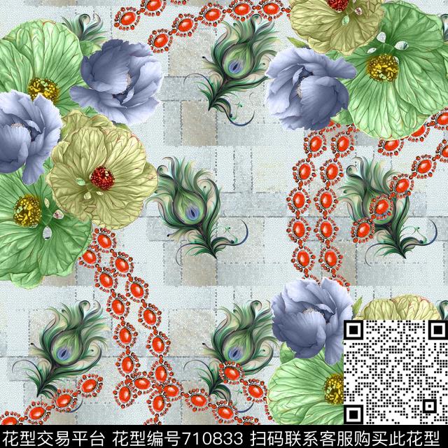 colorfullcoloriseflower数码印花华亿平台下载（图片编号: 710833） - 瓦栏（Walan）