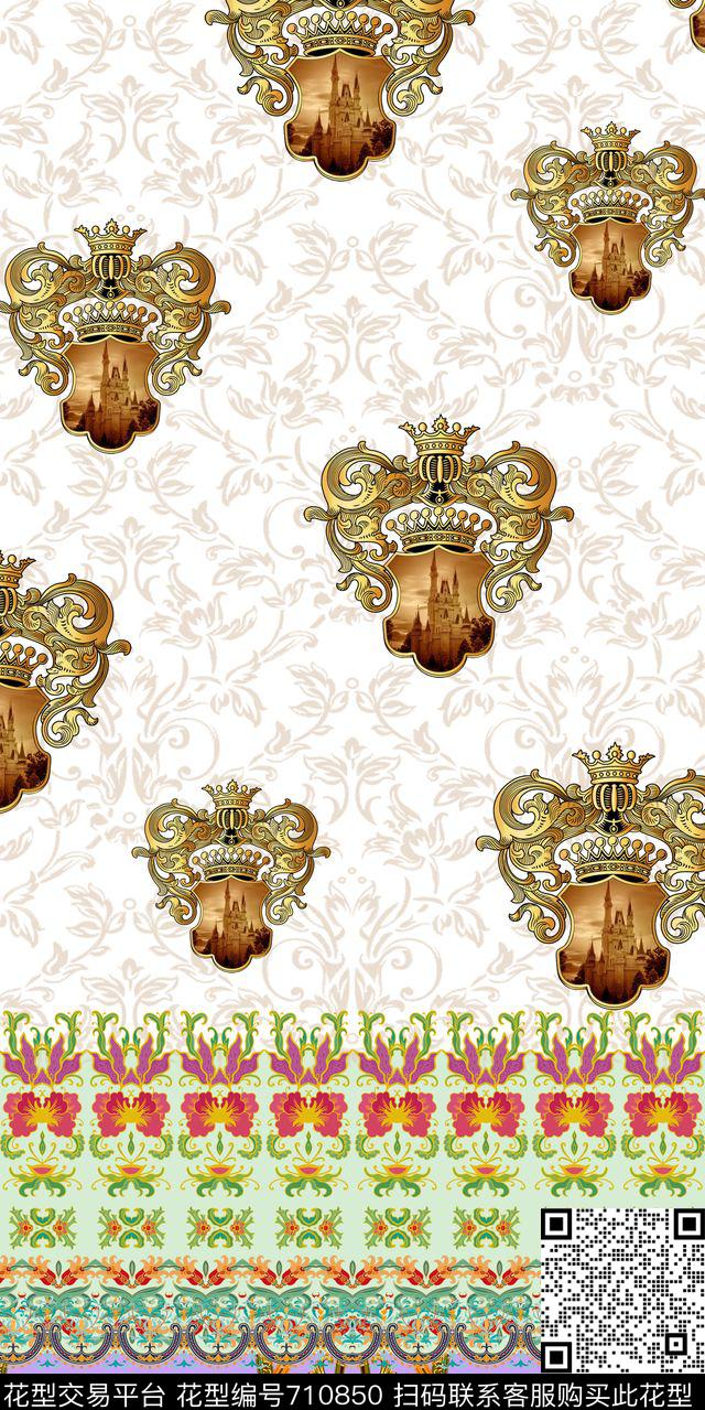 卷草纹民族风欧式花纹风景、传统印花华亿平台下载（图片编号: 710850） - 瓦栏（Walan）