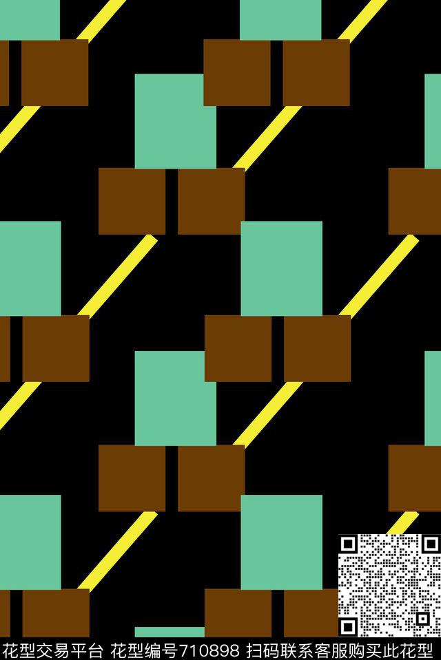 方格几何格子传统印花华亿平台下载（图片编号: 710898） - 瓦栏（Walan）