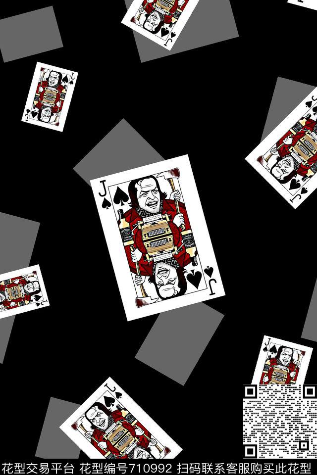扑克牌男装T恤男装羽绒服数码印花华亿平台下载（图片编号: 710992） - 瓦栏（Walan）