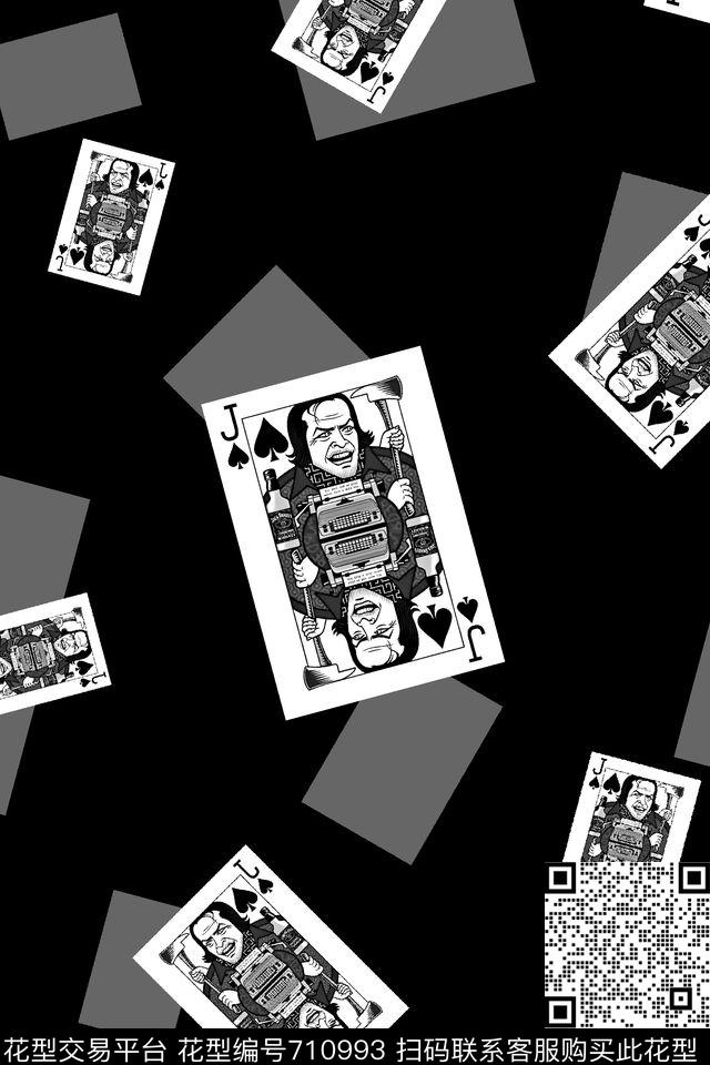 扑克牌男装T恤男装羽绒服数码印花华亿平台下载（图片编号: 710993） - 瓦栏（Walan）