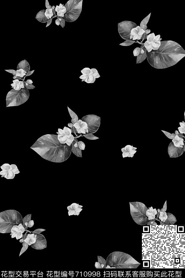 花卉树叶男装花卉数码印花华亿平台下载（图片编号: 710998） - 瓦栏（Walan）