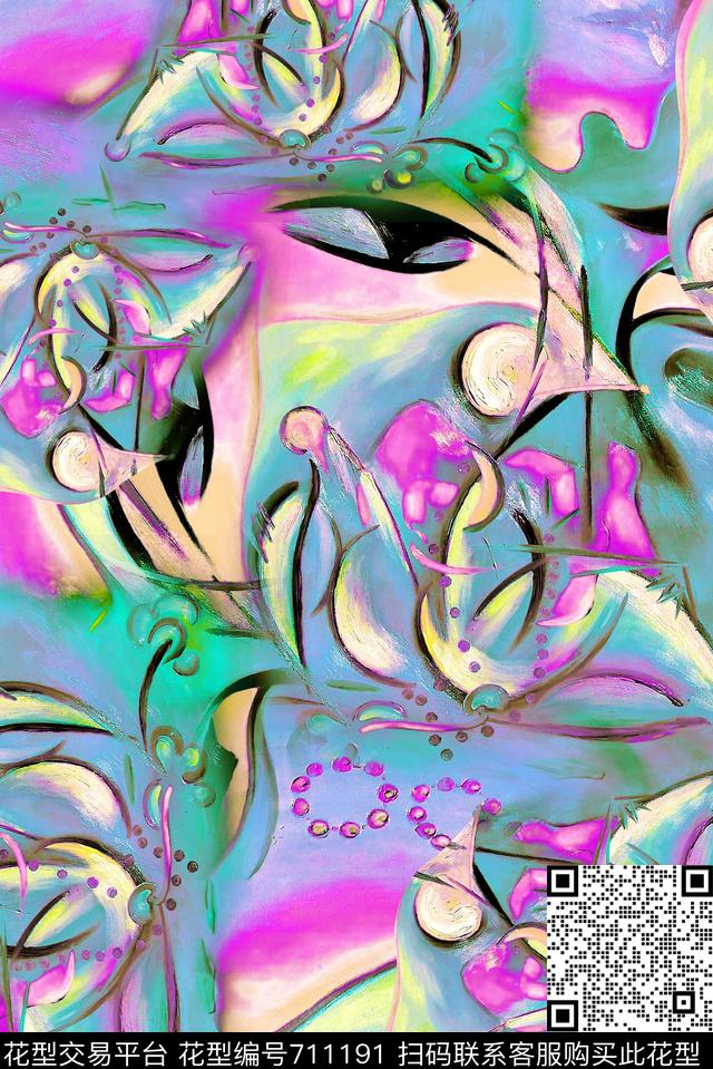 几何小方块不规则几何数码印花华亿平台下载（图片编号: 711191） - 瓦栏（Walan）