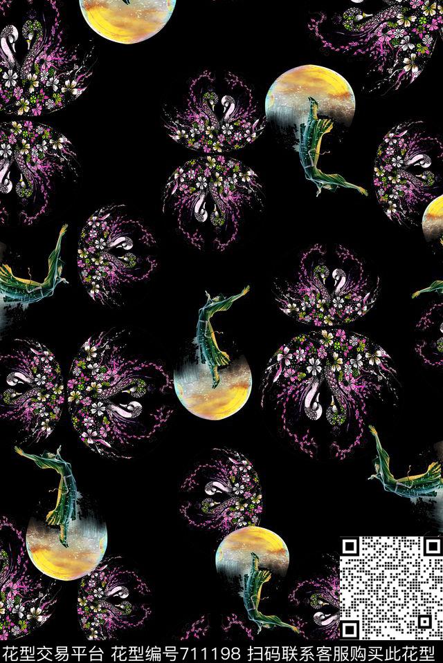 人物动物花卉数码印花华亿平台下载（图片编号: 711198） - 瓦栏（Walan）