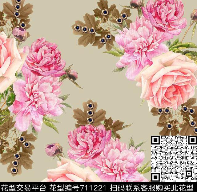 coloriseflowercolorfull数码印花华亿平台下载（图片编号: 711221） - 瓦栏（Walan）