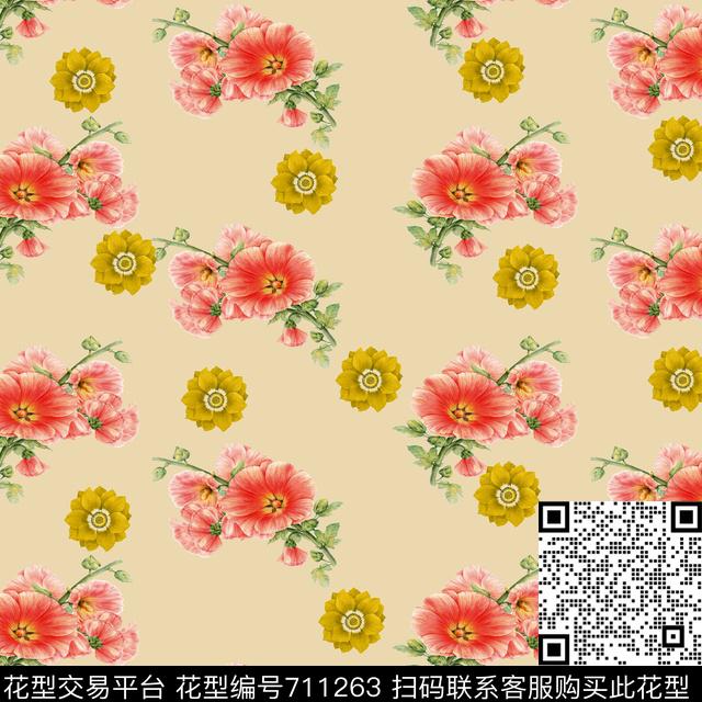 flowercolorfullcolorise数码印花华亿平台下载（图片编号: 711263） - 瓦栏（Walan）