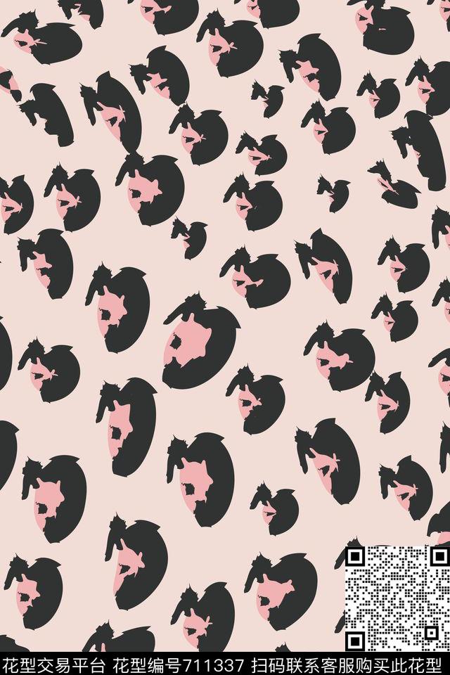 几何AI源文件女孩儿数码印花华亿平台下载（图片编号: 711337） - 瓦栏（Walan）