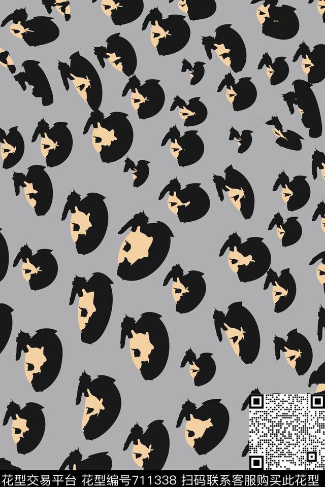 几何AI源文件女孩儿数码印花华亿平台下载（图片编号: 711338） - 瓦栏（Walan）