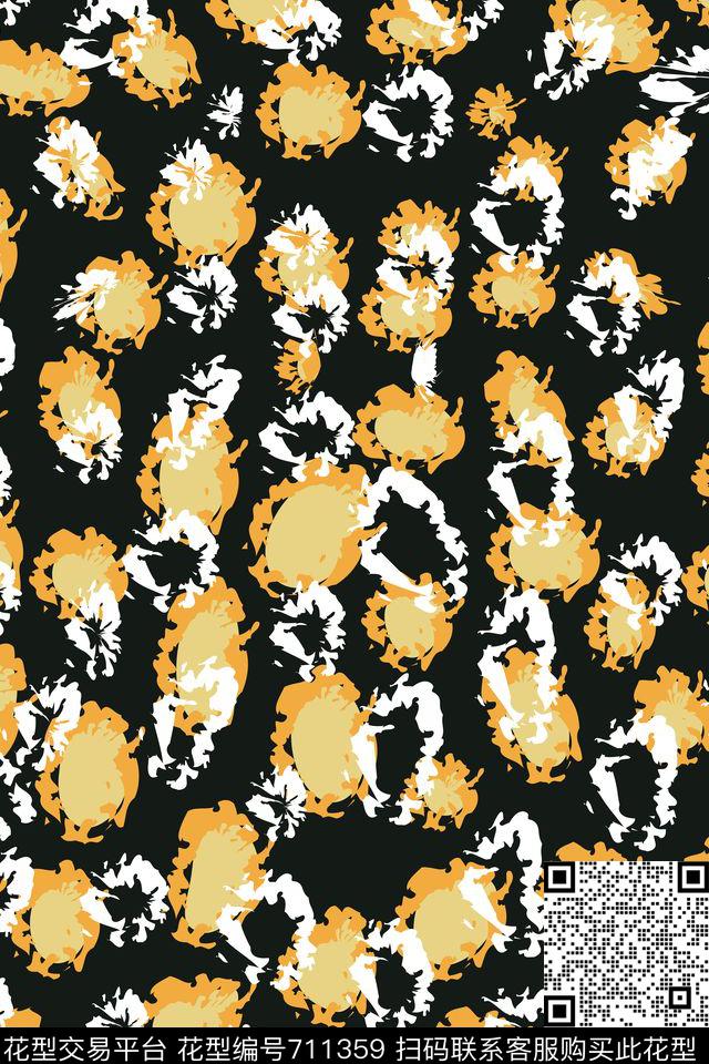 AI源文件花朵抽象化；狼兔子；数码印花华亿平台下载（图片编号: 711359） - 瓦栏（Walan）