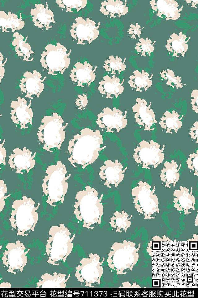 AI源文件花朵抽象化；狼兔子；数码印花华亿平台下载（图片编号: 711373） - 瓦栏（Walan）