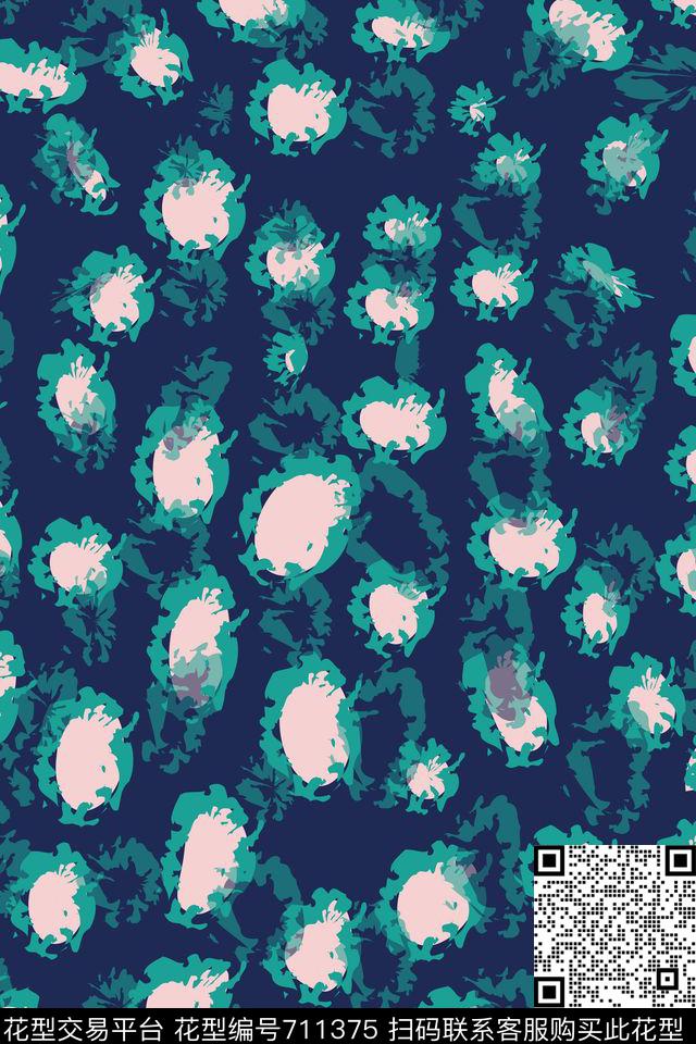 AI源文件花朵抽象化；狼兔子；数码印花华亿平台下载（图片编号: 711375） - 瓦栏（Walan）