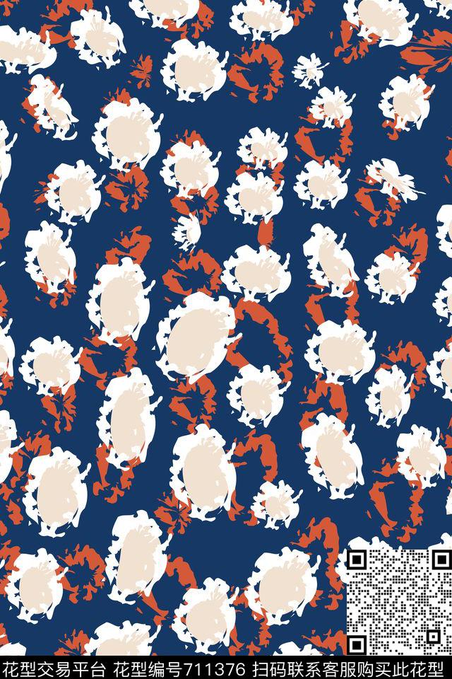 AI源文件花朵抽象化；狼兔子；数码印花华亿平台下载（图片编号: 711376） - 瓦栏（Walan）