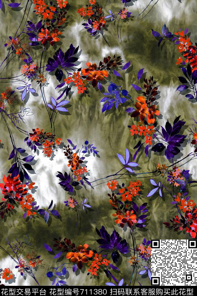 零点--女装小碎花花卉数码印花华亿平台下载（图片编号: 711380） - 瓦栏（Walan）
