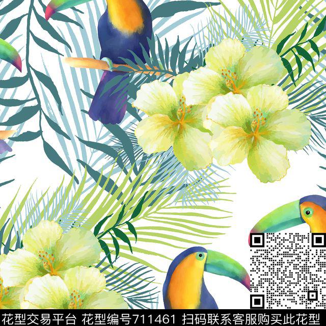 tropicalwatercolor2017数码印花华亿平台下载（图片编号: 711461） - 瓦栏（Walan）