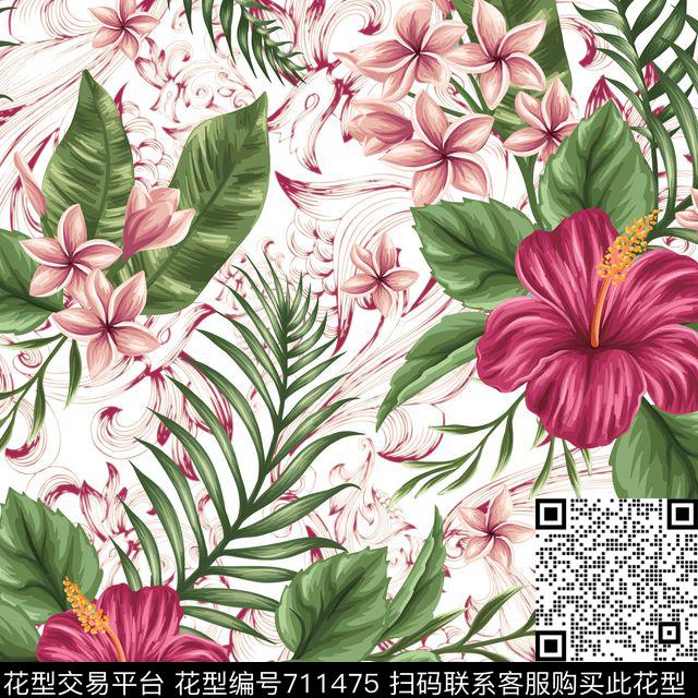 tropicalwatercolor2017数码印花华亿平台下载（图片编号: 711475） - 瓦栏（Walan）