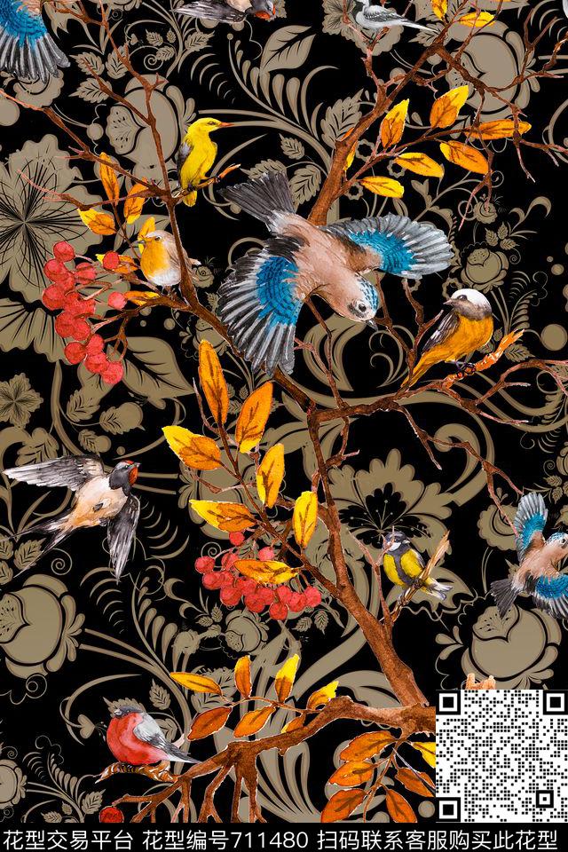 Russianwatercolor2017数码印花华亿平台下载（图片编号: 711480） - 瓦栏（Walan）