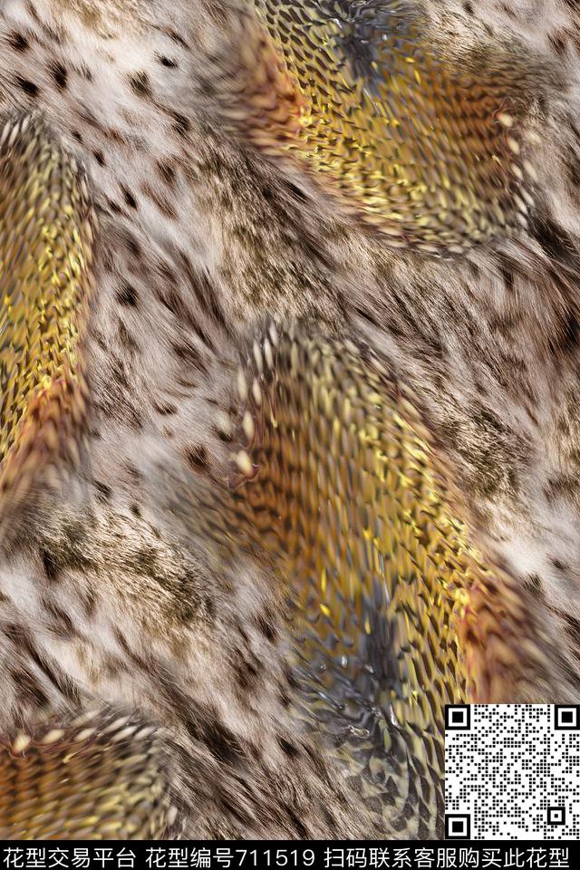 底纹抽象豹纹数码印花华亿平台下载（图片编号: 711519） - 瓦栏（Walan）